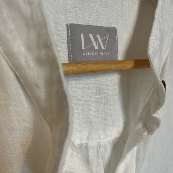 100% Linen White Dress from Canadian Company Linen Way Sz S - Picture 3 of 12